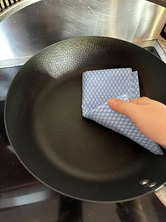 Disposable Cleaning Cloths Heavy Duty Dish Rag Disposable Dish Cloths 100 Count/Pack,Blue