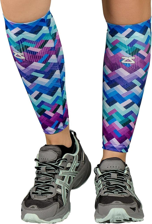 Zensah Running Leg Compression Sleeves - Shin Splint, Calf Compression Sleeve Men and Women