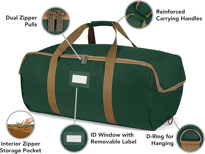 Covermates Keepsakes - Storage Duffel Bag - Heavy Duty Polyester - Reinforced Handles - Closet Storage, Green