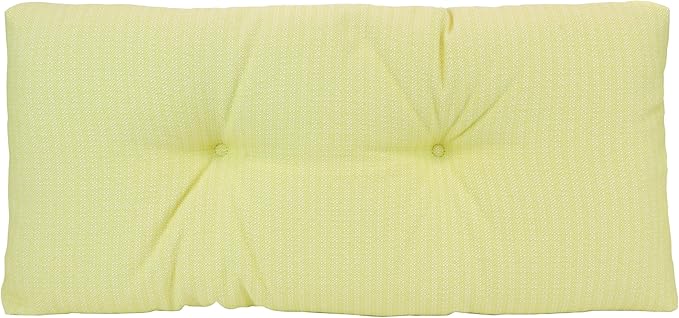 Klear Vu Corner Nook or Piano Seat Omega Non-Slip Tufted Bench Cushion for Indoor Furniture, Entryway Storage, Bay Window, 30 Inches, 15 Yellow
