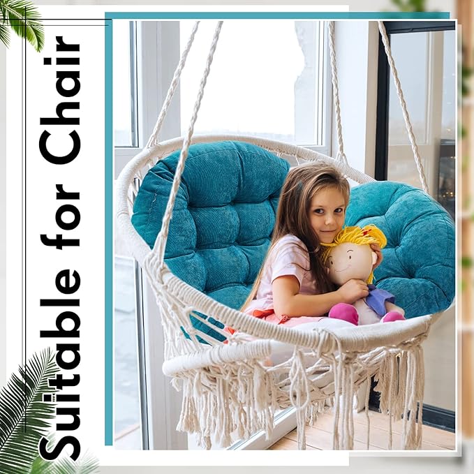 Jerify Floor Pillow Cushions 22 x 22 Inch Round Square Large Meditation Floor Pillow for Classroom Adult Meditation Picnic Party Cushion for Seating Gift Christmas(Round,Aquamarine,4 Pcs)