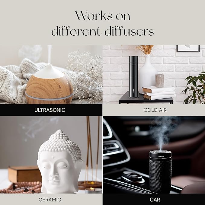 Santal Essential Oils for Diffuser | Aromatherapy Fragrance Oil with Notes of Sandalwood, Musk, & Papyrus | Luxury Scent Oil | 4.05 fl oz, 120ml