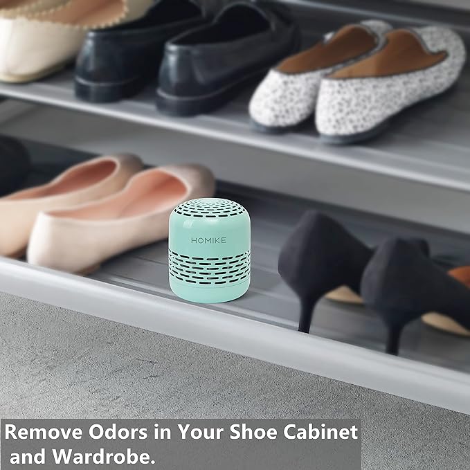 HOMIKE Refrigerator Deodorizer, Odor Eliminator,Last up to 10 Years for Car,Closet,Shoes Cabinet,Fridge and Freezer,Outperforms Baking Soda and Activated Carbon (Green)