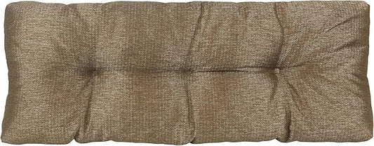 Klear Vu The Gripper Omega Non-Slip Tufted Bench Cushion for Indoor Furniture, Entryway Storage, Bay Window, Corner Nook or Piano Seat, 27 Inches, 06 Gold