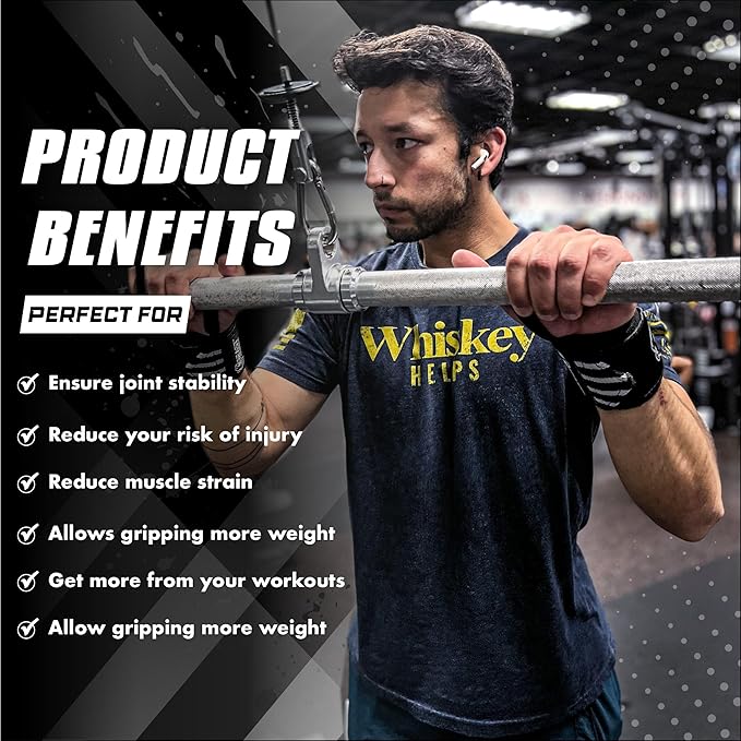 Wrist Wraps for Weightlifting 18” Premium Quality Wrist Support for Bodybuilding Heavy Duty Thumb Loop Powerlifting, Strength Training for Men and Women