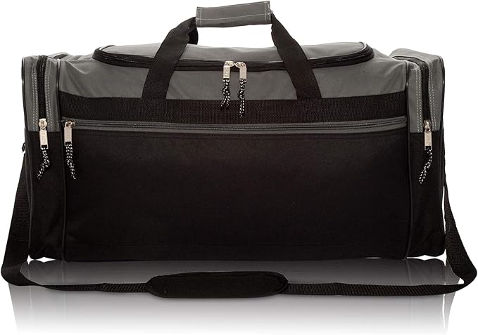 DALIX 25" Extra Large Vacation Travel Duffle Bag (Black, Grey, Navy Blue, Red, Camo)