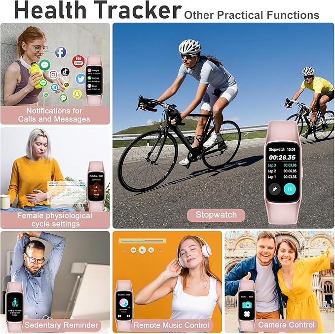 Fitness Tracker with 24/7 Heart Rate, Blood Oxygen, Sleep Tracker, 1.47''Waterproof Fitness Watch, Activity Tracker with Step Tracker for Women Men