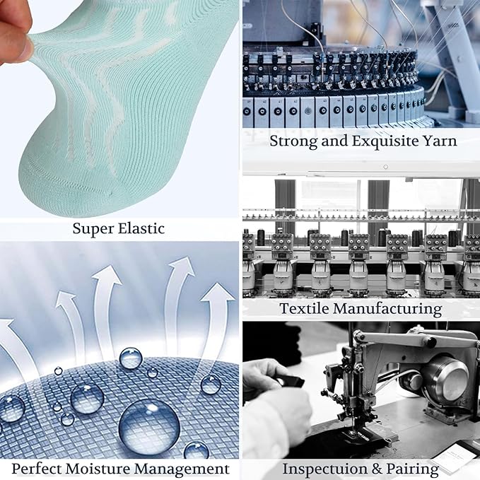 +MD Diabetic Socks for Men Women 6 Pairs,Non-Binding Top Extra Wide Ankle/Crew Socks, for Edema Circulator 9-11 10-13 13-15