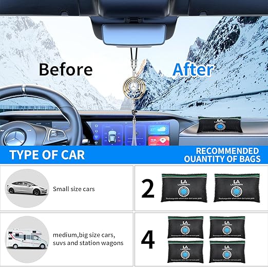 200g Rechargeable Desiccant, Moisture Absorbing Bag Reusable & Absorbs Moisture & Humidity, Rechargeable Dehumidifier Bag for Gun Safe,Cars,Bins,Totes,Food Storage,Clothes,Suitcase(6, Black)