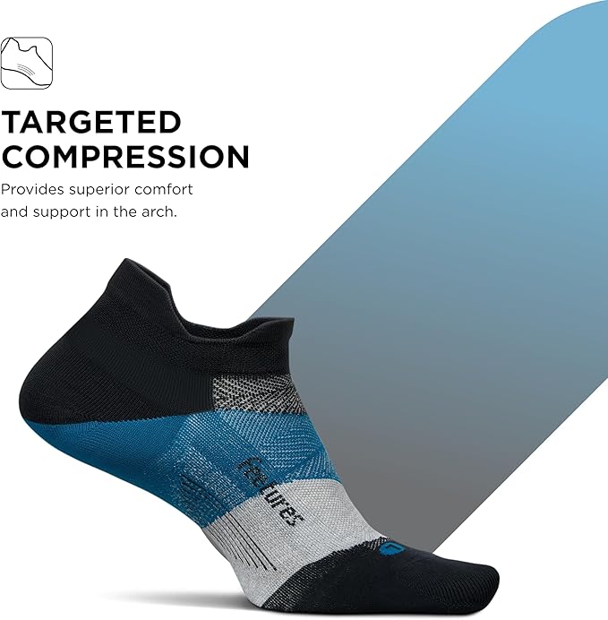 Feetures Elite Ultra Light Cushion Ankle Socks - Sport Sock with Targeted Compression