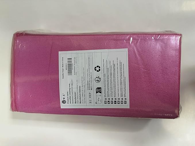 Microfiber Cleaning Cloth-50Pcs (13x13 inch) Ultra Soft Highly Absorbent Rags, Reusable and Lint Free Cleaning Towels for Housekeeping-Machine Wash (HotPink)
