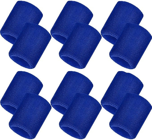 12 Pack Sweatbands Sports Wristband Cotton Sweat Band for Men and Women, Good for Tennis, Basketball, Running, Gym, Working Out