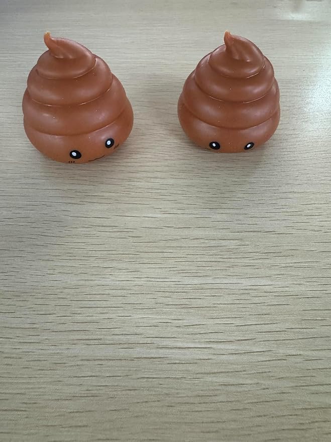 Meooeck 24 Pcs Poop Stress Relief Toys Mini Novelty Joke Toys for Relief Cute and Fun Stretchy Balls Poop Birthday Party Decorations for Christmas, Office, Stocking Stuffer Gift