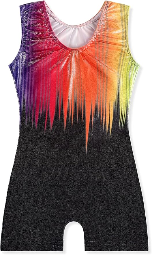 EQSJIU Leotards for Girls Gymnastics Sleeveless Sparkly Toddler Tumbling Outfits Dance Clothes Biketards for Kids 1-10 Years