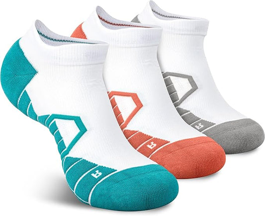 Hylaea Athletic Running Socks Cushion Padded Moisture Wicking Low Cut