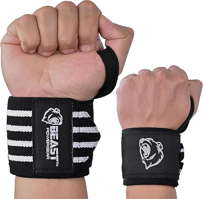 Wrist Wraps for Weightlifting 18” Premium Quality Wrist Support for Bodybuilding Heavy Duty Thumb Loop Powerlifting, Strength Training for Men and Women