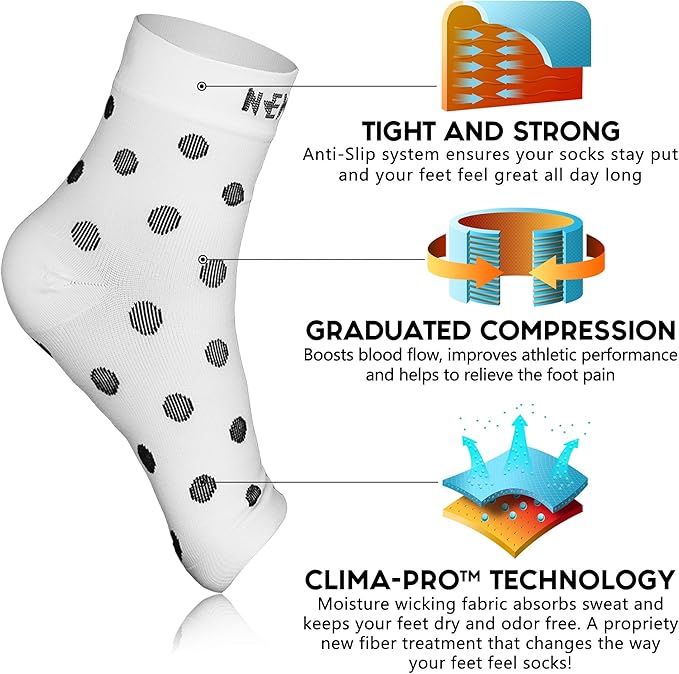 NEWZILL Plantar Fasciitis Socks with Arch Support, Best 24/7 Foot Care Compression Sleeve, Eases Swelling & Heel Spurs, Ankle Brace Support, Increases Circulation