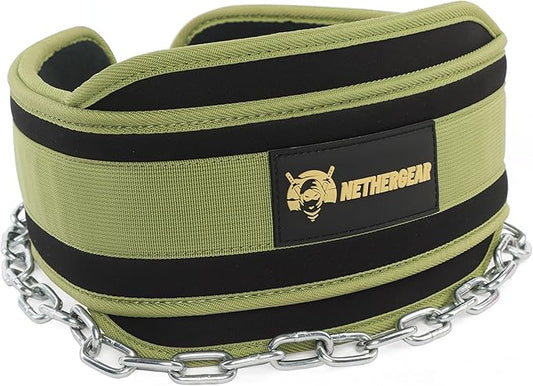 Dip Belt for Weight Lifting with 36” Heavy-Duty Steel Chain, Comfortable Neoprene & Strong Stitching, Weighted Belt Ideal for Bodybuilding, Powerlifting, Pull Ups & Squats