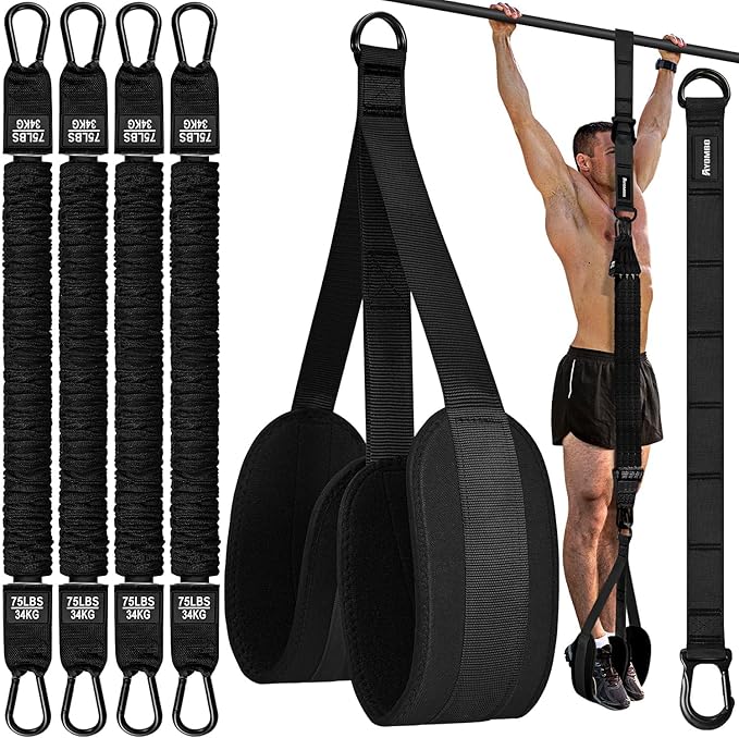 Pull Up Assistance Bands, Resistance Bands for Pull Up Bar Workout, Adjustable Heavy Duty Pull Up Assist Equipment with 4 Assistance Bands, Home Gym Fitness Exercise Strength Training