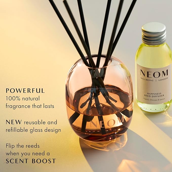 NEOM- Reed Diffuser (Reed Diffuser 100ml, Happiness)