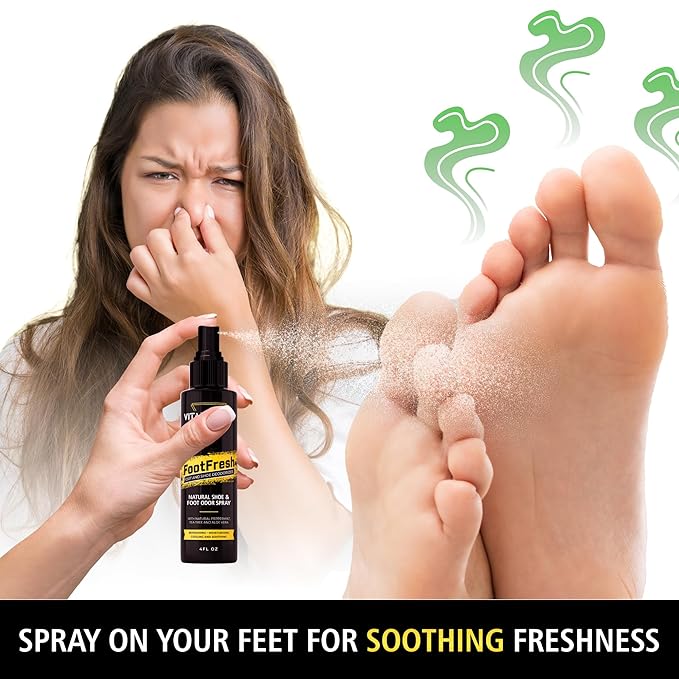 Industrial Heavy Duty Foot Odor Spray for Shoes and Feet - Extra Strength Shoe Deodorizer - Mint Foot Spray for Smelly Feet with Witch Hazel and Tea Tree Oil - Long Lasting Shoe Deodorizer