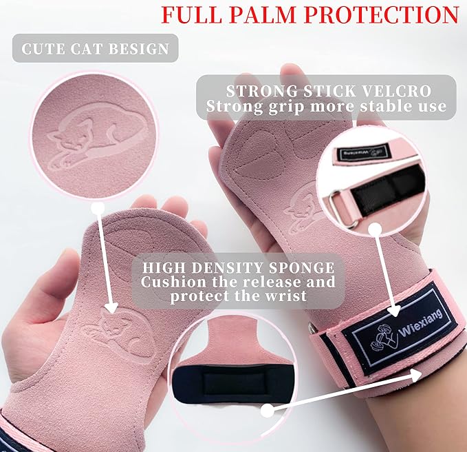 Adjustable Neoprene Padded Wrist straps for Weightlifting,Weight Lifting Straps Gym weight lifting wrist wraps，Gym Accessories for women for Men/Women(Pair)