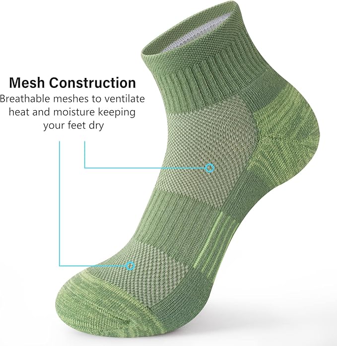 Gonii Ankle Socks Womens Athletic Thick Cushioned Running Hiking Low Cut 5-Pairs