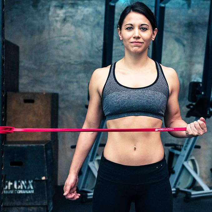 WOD Nation Pull Up Assistance Bands (10-175lbs Band) - Best for Pullup Assist, Chin Ups, Resistance Bands Exercise, Stretch, Mobility Work & Serious Fitness - 41 inch Straps