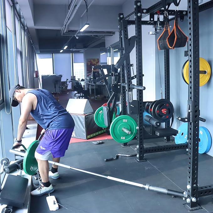 T-Bar Row Landmine Attachment for Barbell 360 Swivel Landmine Base - Fits 1' Standard & 2' Olympic Bar, Gym Home Fitness, Squat, Deadlifts