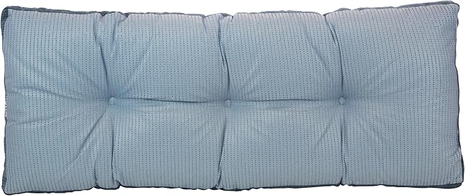 Klear Vu The Gripper Omega Non-Slip Tufted Bench Cushion for Indoor Furniture, Entryway Storage, Bay Window, Corner Nook or Piano Seat, 35 Inches, 10 Blue