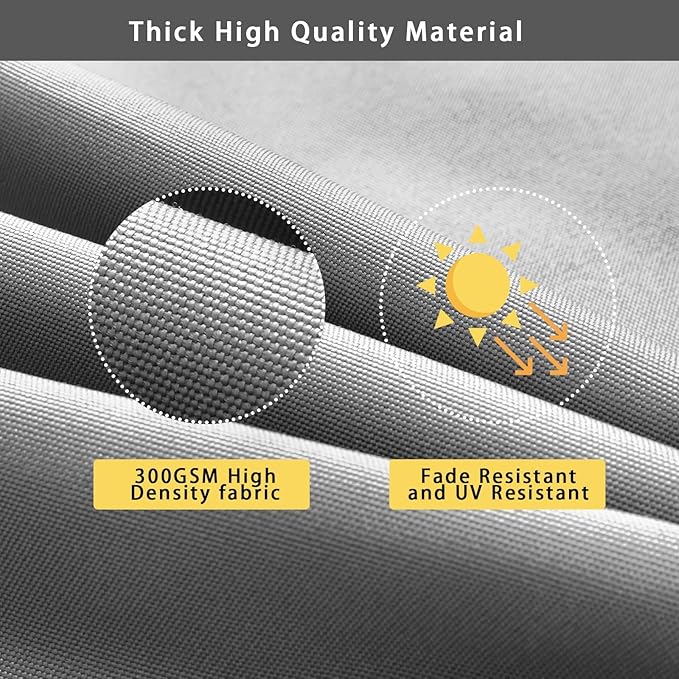 idee-home Outdoor Bench Cushion Waterproof, Bench Cushions for Outdoor Furniture, Patio Porch Swing Replacement Seat Pad with Ties for Garden Backyard, 42 x 18 Inch Grey