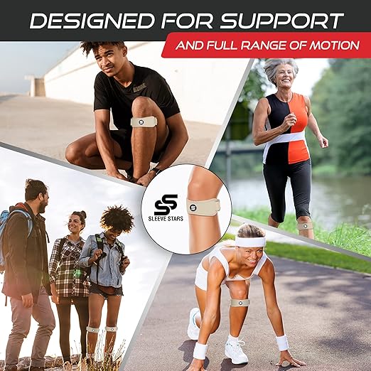 Sleeve Stars Patellar Tendon Support Strap Osgood Schlatter Band Knee Brace for Kids, Youth, Women & Men w/ 3 Lengths, Swedish Brand Patella Tendon Knee Strap for Arthritis, Tendonitis & Pain