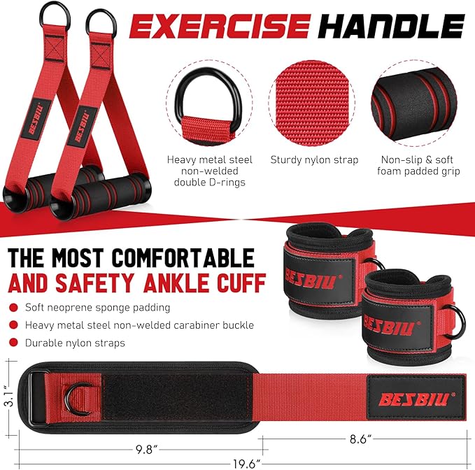 Pilates Bar Kit with Resistance Bands for Working Out, 210lbs Heavy Resistance Bands with Handles, Pilates Equipment with Resistance Band Bar for Men Women, at Home Gym Full Body Workout Equipment