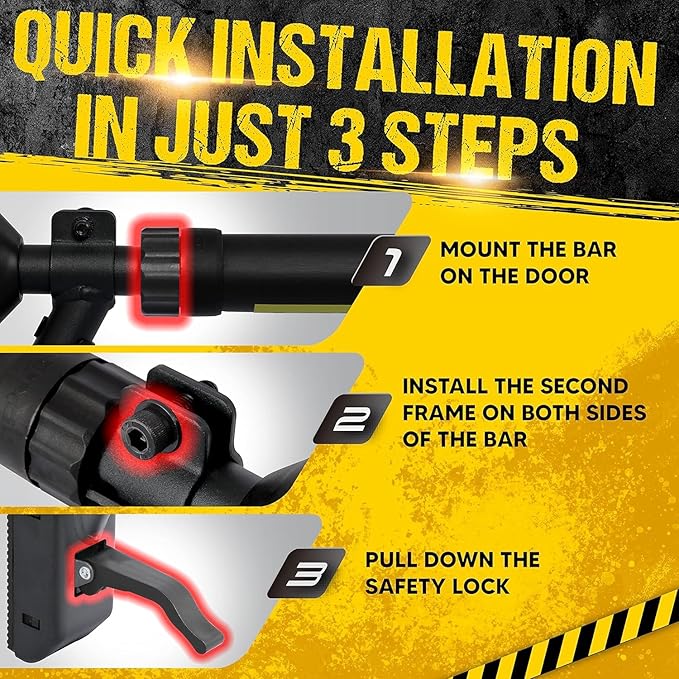 Pull Up Bar/Chin up bar Upper Body Workout Bar, Super load-bearing: Dual Security Locking, Two-way Support