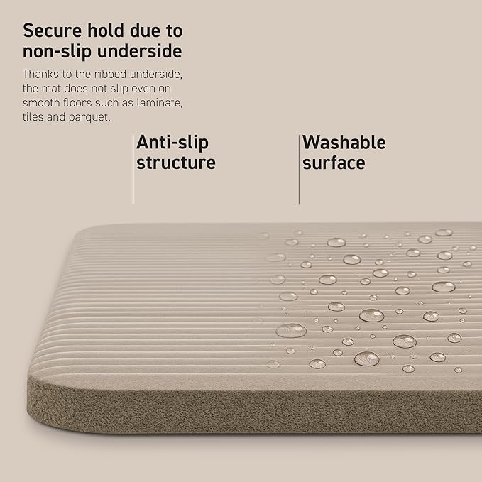 Yoga Mat Premium Non Slip Thick – Extra Comfortable Exercise Mat for Home Workouts, Pilates, Stretching & Gym – Cushioned NBR Foam, Gym Mat with Strap, for Women & Men