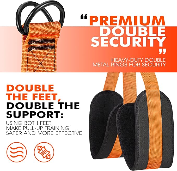 HPYGN Pull Up Assistance Bands, Heavy Duty Resistance Band for Pull Up Bar, Adjustable Weight/Size with Fabric Feet/Knee Rest, Bands for Pull Up Assist for Strength Training, Pull Up Assist Band