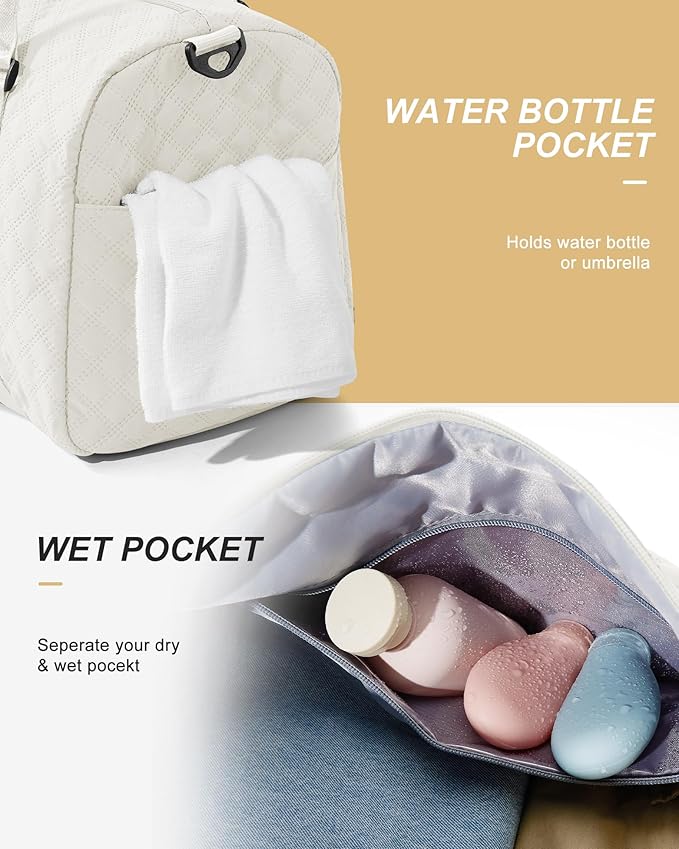 Gym Bag Womens,Travel Duffel Carry on Bag Sport Tote Bag Weekend Overnight Bag