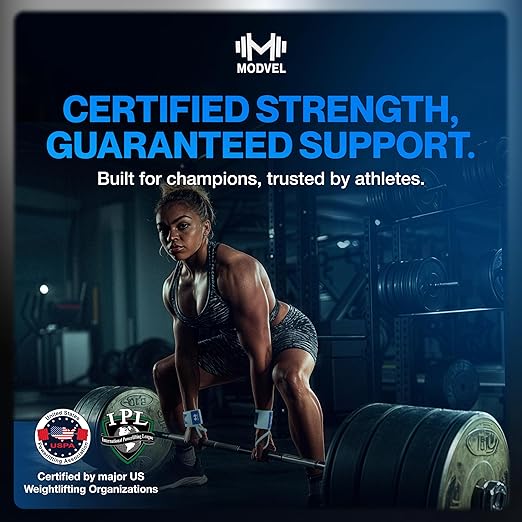 Modvel Adjustable Wrist Wraps for Gym & Lifting – Thick, Breathable Support Straps for Wrist Stability, Comfort & Grip – Ideal for Weight Training, CrossFit & Gym Workouts – Royal Blue (2-Pack)