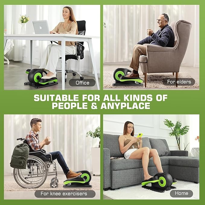 ANCHEER Under Desk Elliptical Machine, Electric Seated Pedal Exerciser as Seen on, Mini Elliptical Machines for Seniors, LCD Display Monitor, Portable Quiet Elliptical Machine, Leg Exerciser for Home