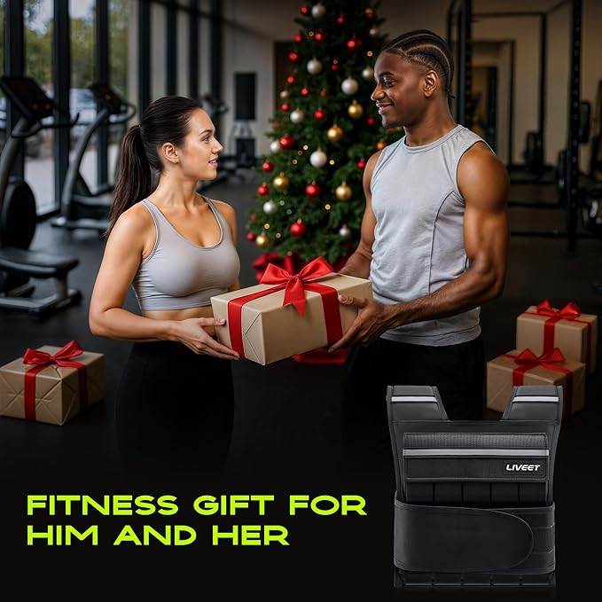 Adjustable Weighted Vest for Men Women, 20lb 30lb 45lb 60lb Weight Vest with 20 Removable Weights, Heavy Duty Running Vest with Reflective Strips for Walking Strength Training Calisthenics