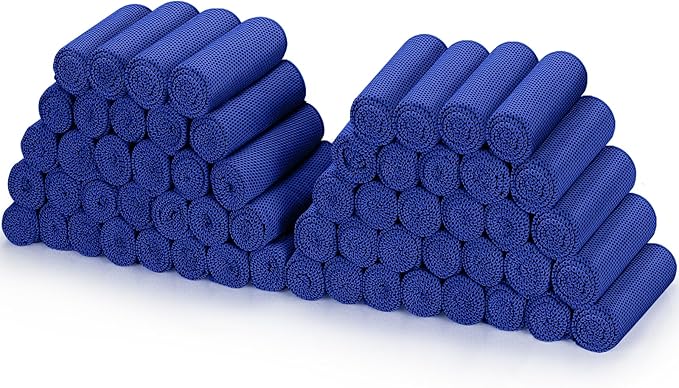 Biange Cooling Towels (40"x 12", Pack of 60) for Neck and Face, Cold Towel for Hot Weather, Sports, Workout, Fitness, Gym, Yoga, Golf, Pilates, Travel, Camping & More
