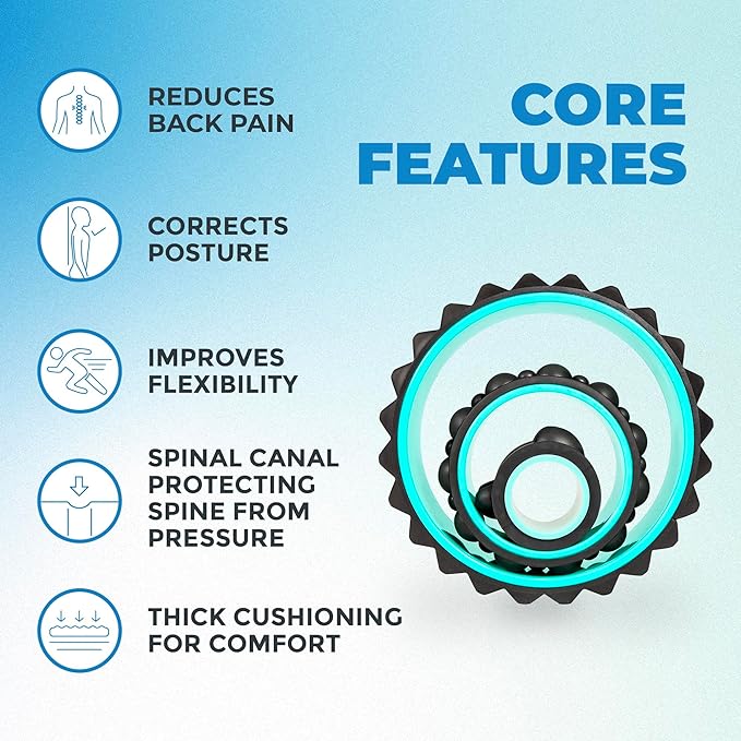 Chirp Wheel XR 3-Pack - 10” Acupressure, 6” Knot-Kneading Thumb, 4” Neck & Headache Relief, High Density Foam Massage Roller Set for Deep Tissue Back Roller & Muscle Therapy, Supports 500lbs, Mint