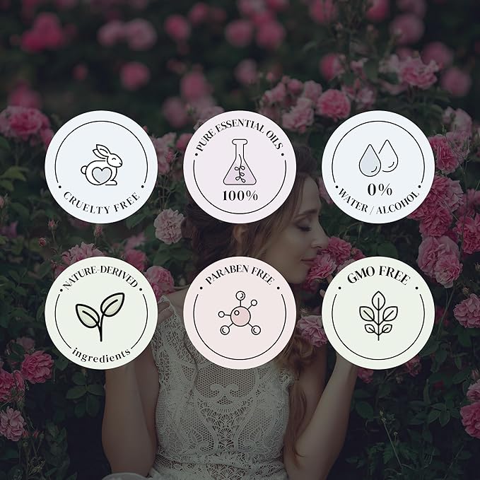 Rose Garden Essential Oils for Diffusers for Home, Nature-derived Rose Essential Oil, Long-Lasting & Family-Friendly Diffuser Oils Scents, IFRA Certified, Cold Air & Ultrasonic – 0. 33 oz