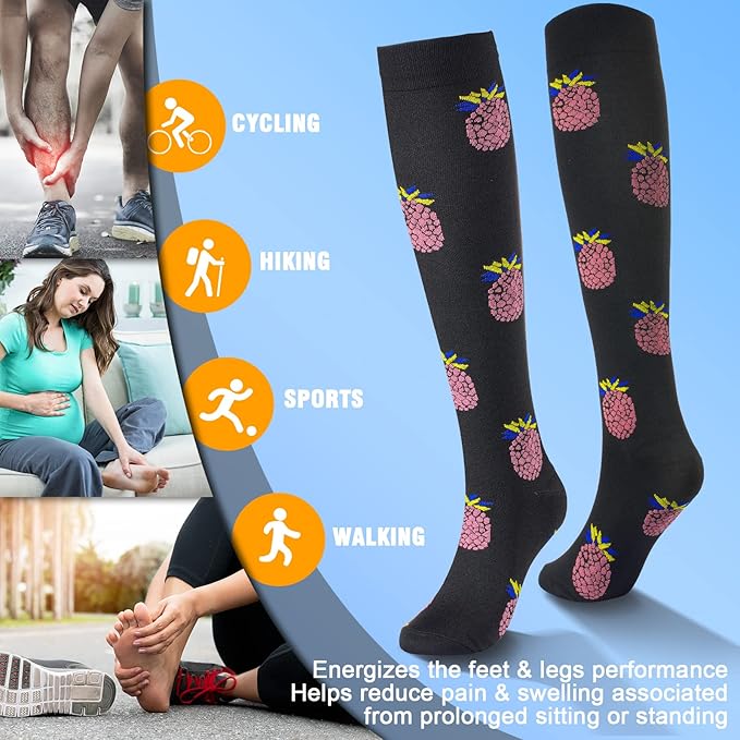 bropite Compression Socks for Women & Men Circulation-Support Knee High Socks 20-30 mmhg-Best for Running,Medical,Nurse,Travel