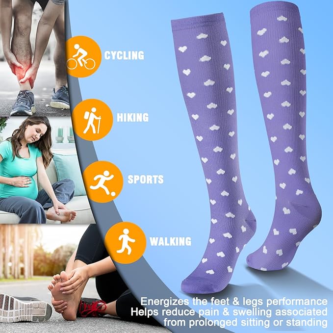 bropite Compression Socks for Women & Men Circulation-Support Knee High Socks 20-30 mmhg-Best for Running,Medical,Nurse,Travel