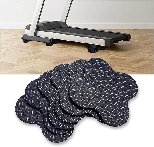 Non-Slip Walking Pad Mat, Treadmill Mat Pad for Carpet Hardwood Floors, Anti Vibration Exercise Equipment Mat for Under Treadmill & Exercise Bike Rowing Machine (6, Clover Shape, 4 x 4 x 0.2 inch)