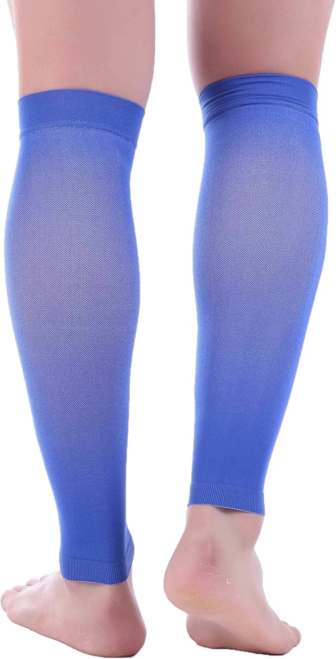 Doc Miller Compression Calf Sleeve for Men & Women, Premium Medical Grade, 15-20mmHg Graduated Support for Running, Calf Tear, Shin Splints, Knee High, Calf Sleeves, 1 Pair