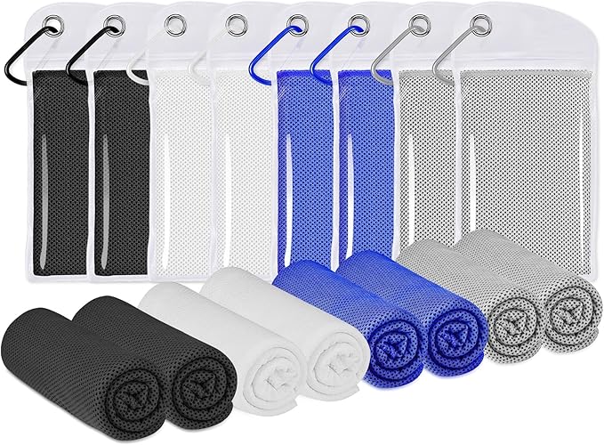 Cooling Towels for Neck and Face, Ice Towel for Hot Weather, Soft Breathable Instant Wraps, Cool Rags for Yoga, Golf, Sport, Gym, Workout, Camping, Fitness, Outdoor