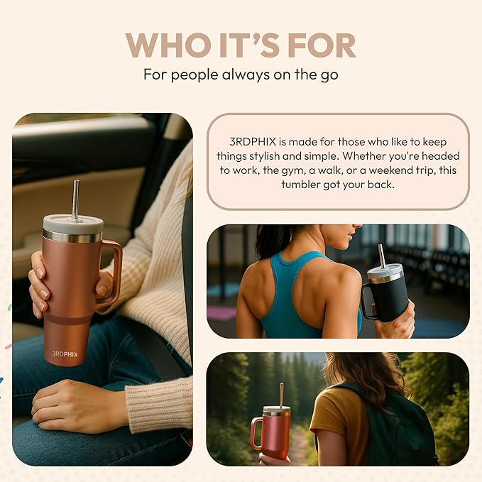 Leakproof, Eco-Friendly Tumbler Bottle – Multi-Use Protein Shaker, Smoothie Cup & Water Bottle – White Marble, Pink, Beige, Black (Black, Pack Of 1)