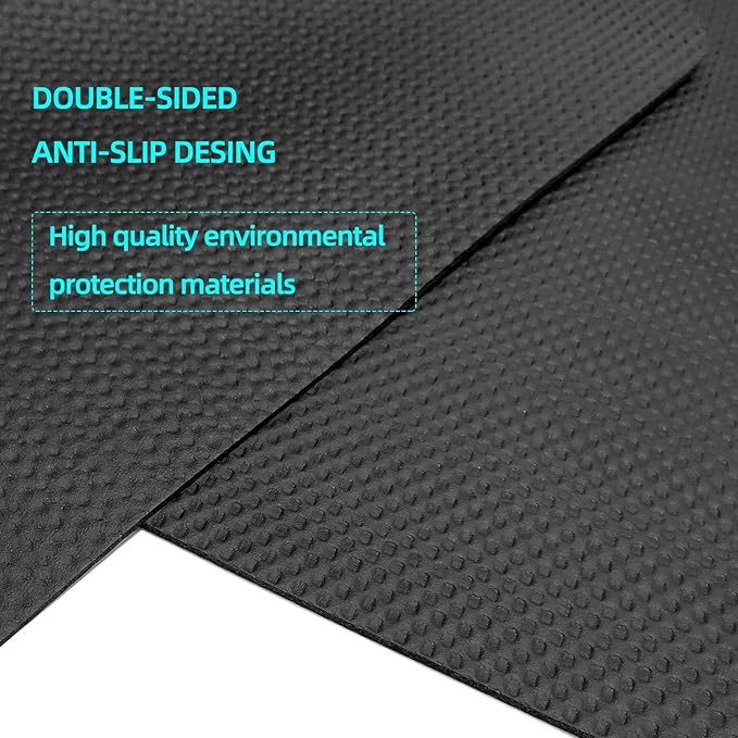 Protective Treadmill & Stationary Bike Mat - Waterproof, Suitable for Hardwood & Carpet, Ideal for Exercise & Jump Rope Use